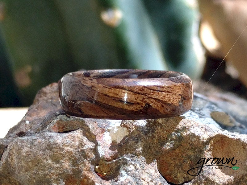 American Black Walnut Wood Ring All Wood Rings Wedding Bands GrownRings Walnut, Handmade, Reclaimed Wood, mens ring, mens wood ring, wooden wedding band, unique wedding bands, cool mens rings, Mens Ring Handmade, mens Walnut Ring, wood inlay, Male wedding bands, Custom wood ring