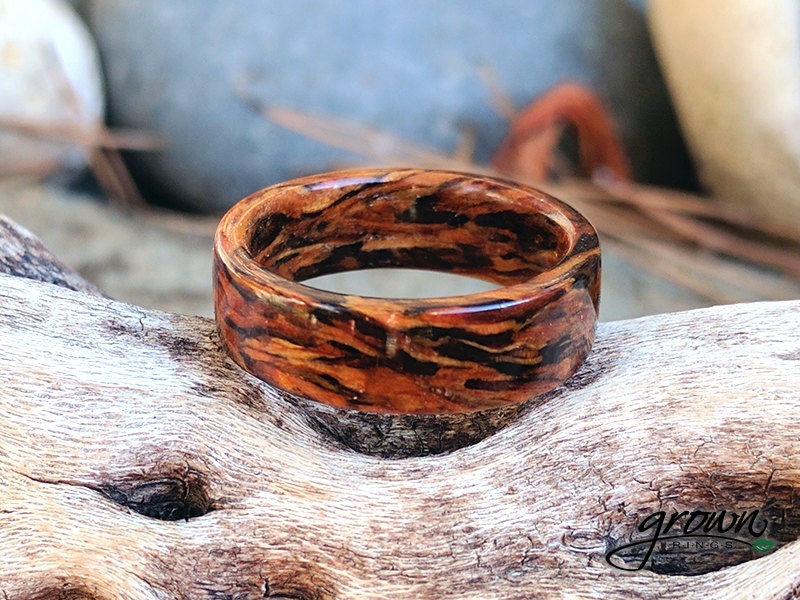 Reclaimed Wood Ring - 1920s Douglas Fir Vintage All Wood Rings Bands GrownRings 1920s Reclaimed Douglas Fir, Wood, Douglas Fir, Reclaimed Wood, Vintage wood, Handmade man ring, sustainable wood, Natural, Eco Friendly, Secret wood, mens wood wedding band, mens ring wood, mens ring