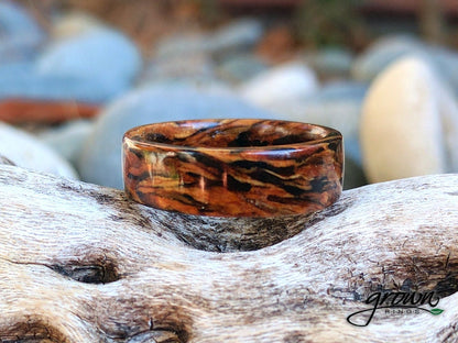 Reclaimed Wood Ring - 1920s Douglas Fir Vintage All Wood Rings Bands GrownRings 1920s Reclaimed Douglas Fir, Wood, Douglas Fir, Reclaimed Wood, Vintage wood, Handmade man ring, sustainable wood, Natural, Eco Friendly, Secret wood, mens wood wedding band, mens ring wood, mens ring