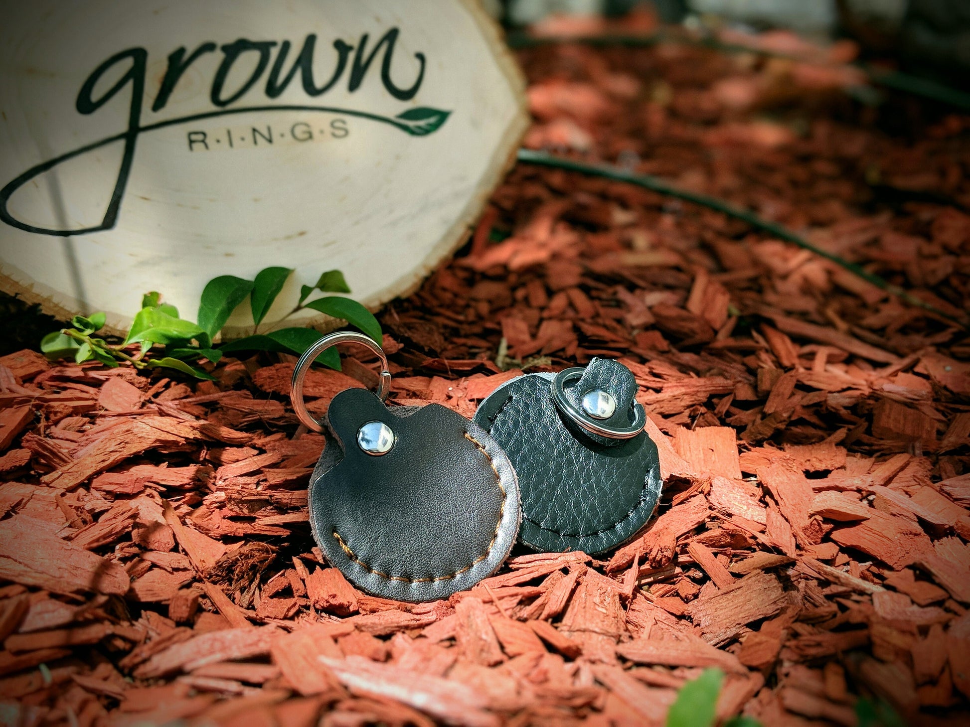 Leather Ring Holder, Pouch, Pocket, Keyring Accessories Gifts For The Couple GrownRings Grown Rings, Custom Gift, Engagement, Graduation, Anniversary, wedding, leather, metal, key chain, wood, Nurses, Builder, Contruction