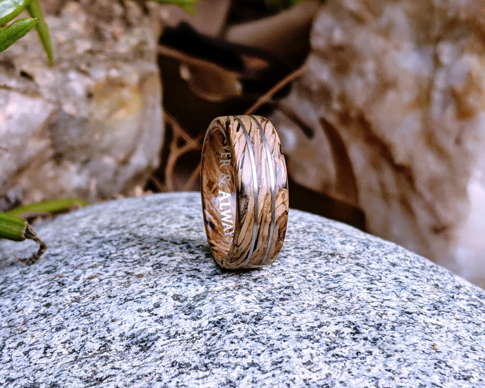 Jameson Whiskey Barrel Wood Ring with Platinum Inlay Jameson Whiskey Rings Wedding Bands GrownRings Whiskey Barrel Ring, White oak, Handmade, Reclaimed Wood, mens ring handmade, custom wood ring, Womens ring, rings made of wood, Bartender Gift, Anniversary gift, Irish wedding, Jameson Whiskey Barrel, platinum ring