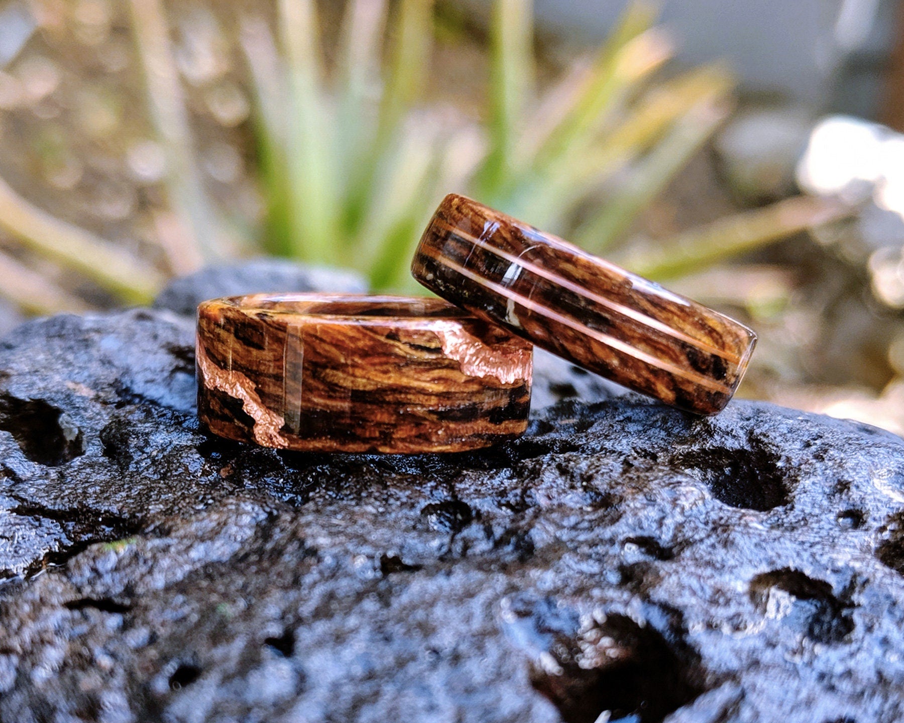 Reclaimed Wood Ring - 1920s Douglas Fir with solid 14k Rose Gold Inlay Wood and Gold Rings Wedding Bands GrownRings Rose Gold, 1920s Reclaimed Douglas Fir, wood, gold, Handmade, Earth materials, Wood Ring, Man wedding band, Reclaimed Wood, gold ring for man, gold ring for woman, Rose gold ring woman