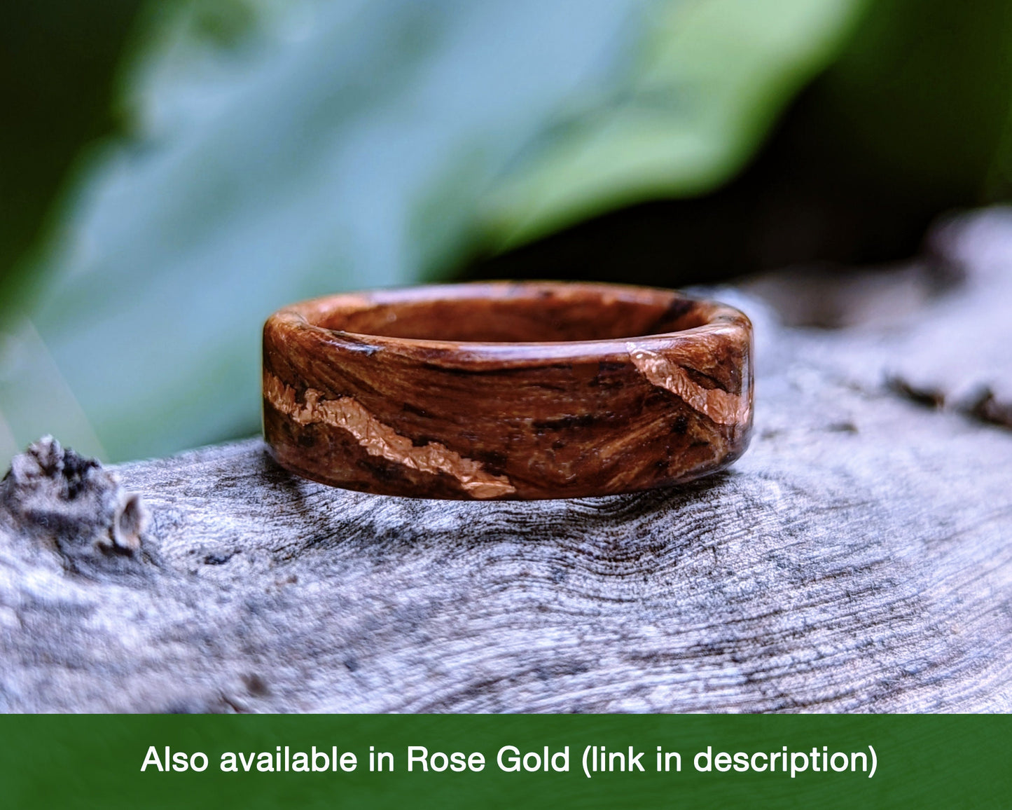 Reclaimed Wood Ring - 1920s Douglas Fir with 24k Gold Vein Inlay Wood and Gold Rings Wedding Bands GrownRings Rose Gold, Handmade, Gold Inlay, mens wedding band, wooden ring men, wooden engagement ring, wooden wedding ring, wooden wedding band, Douglas Fir, Reclaimed Wood, Upcycled, Custom