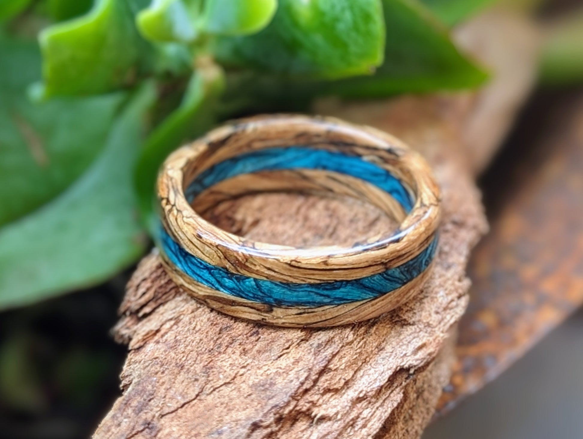 Whiskey Barrel and Blue Hickory Wood Ring, made with Jack Daniels Whiskey Barrel Jack Daniels Rings Wedding Bands GrownRings Whiskey Barrel Ring, White oak, Handmade, Reclaimed Wood, mens ring handmade, custom wood ring, Womens ring, rings made of wood, Bartender Gift, Anniversary gift, platinum ring, Jack Daniels, gift for her