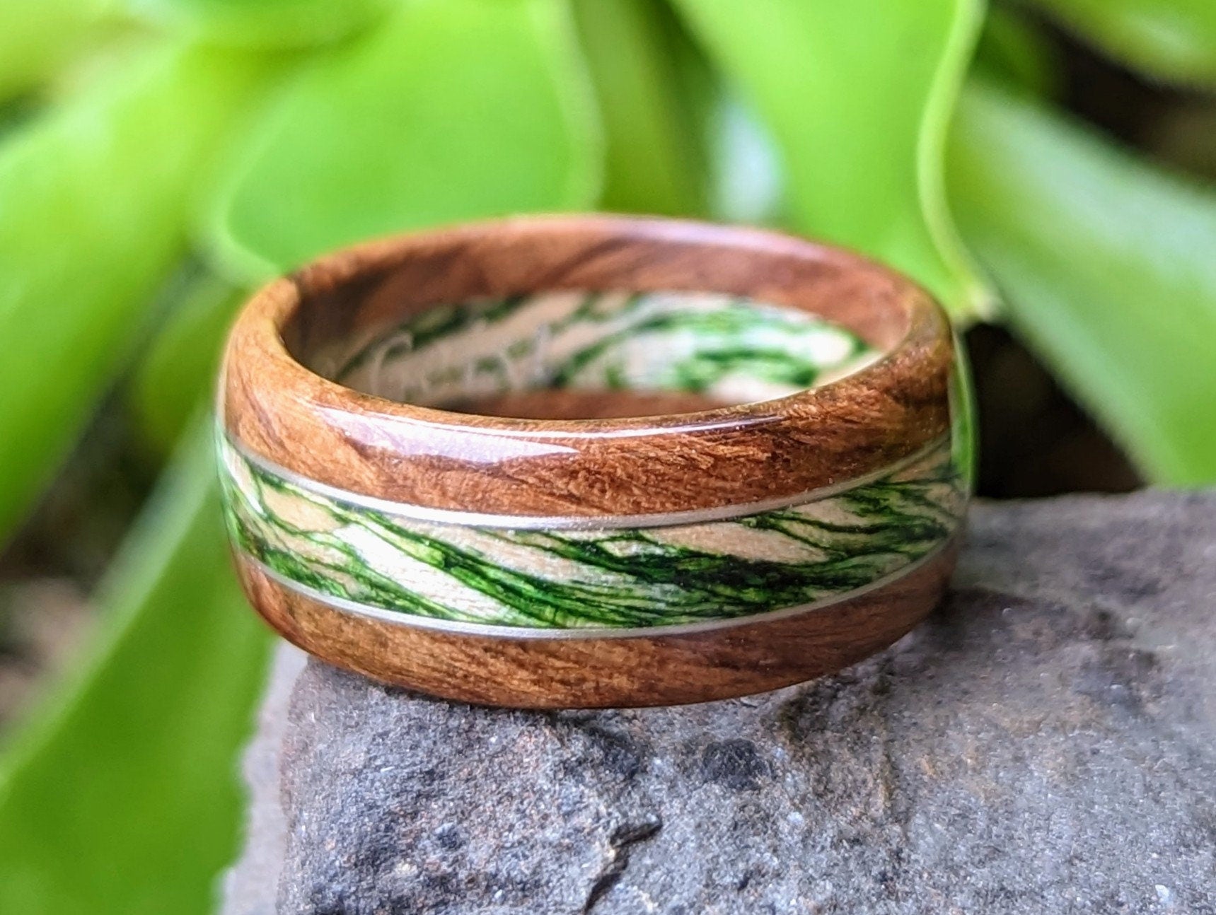 Wooden Ring Handmade From Walnut Wood and Mountain Maple, Maple Bentwood Ring , walnut Bentwood hotsell Ring,